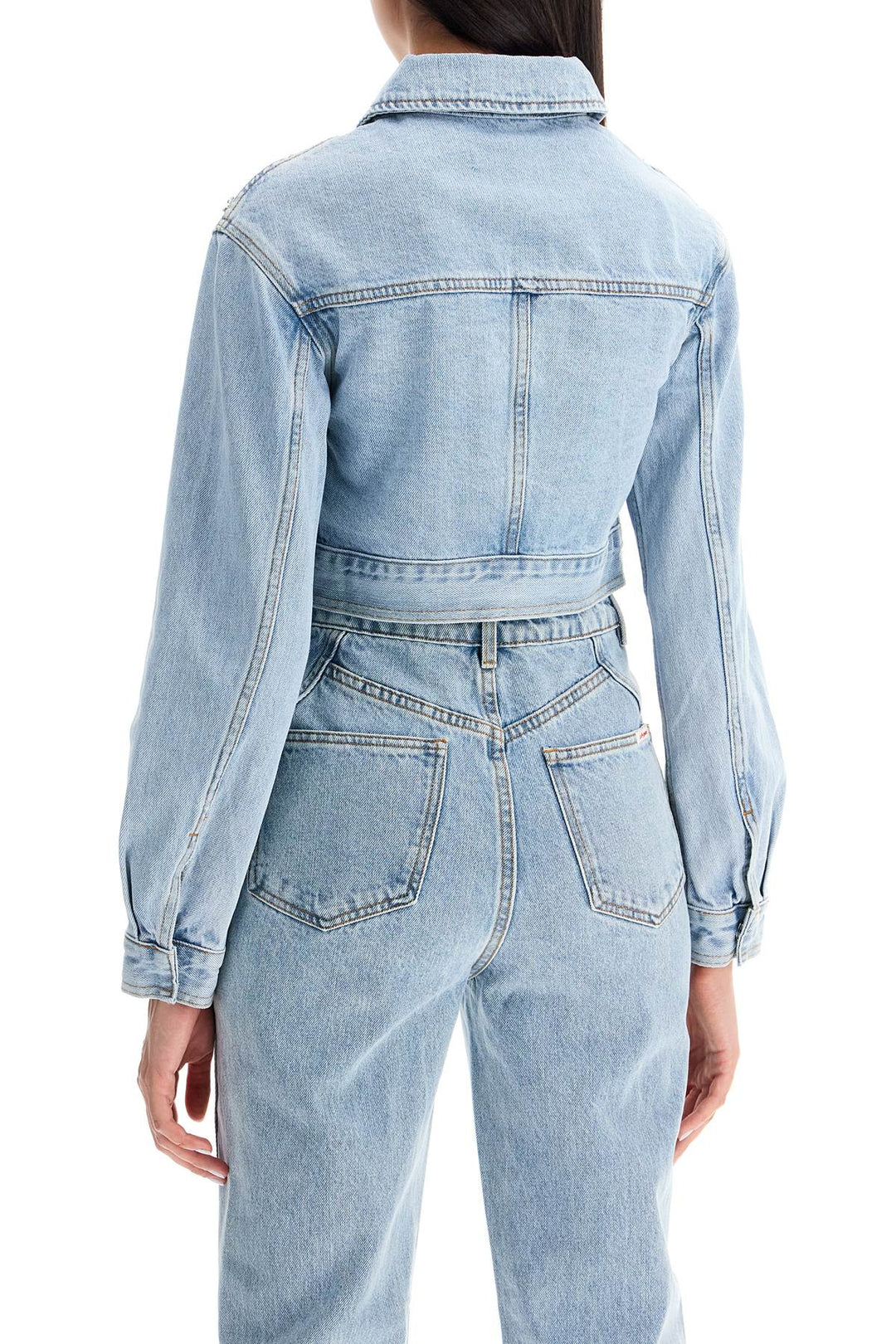 Self Portrait cropped denim jacket