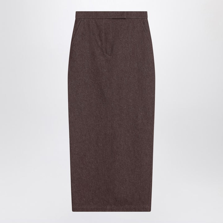 Max Mara denim effect long skirt