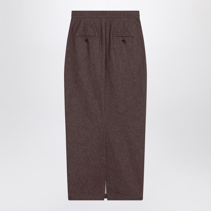Max Mara denim effect long skirt