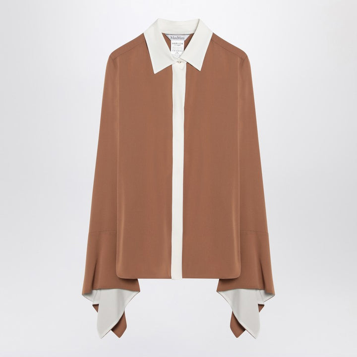 Max Mara silk colour-block shirt