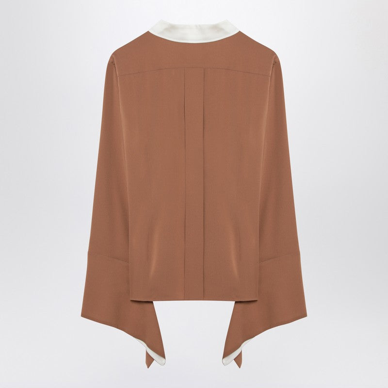 Max Mara silk colour-block shirt
