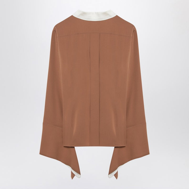 Max Mara silk colour-block shirt
