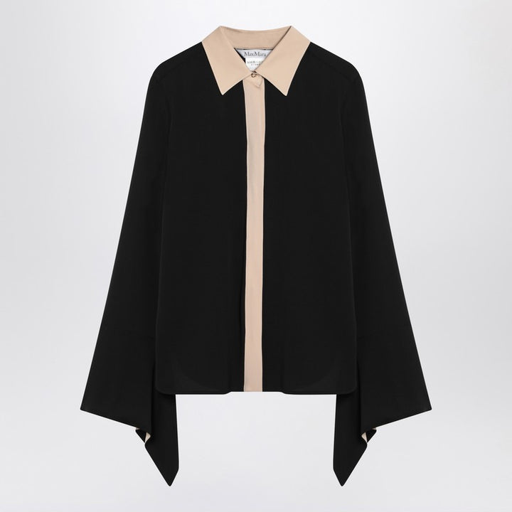 Max Mara silk colour-block shirt