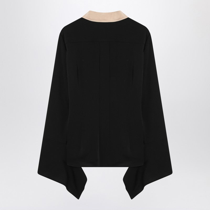 Max Mara silk colour-block shirt