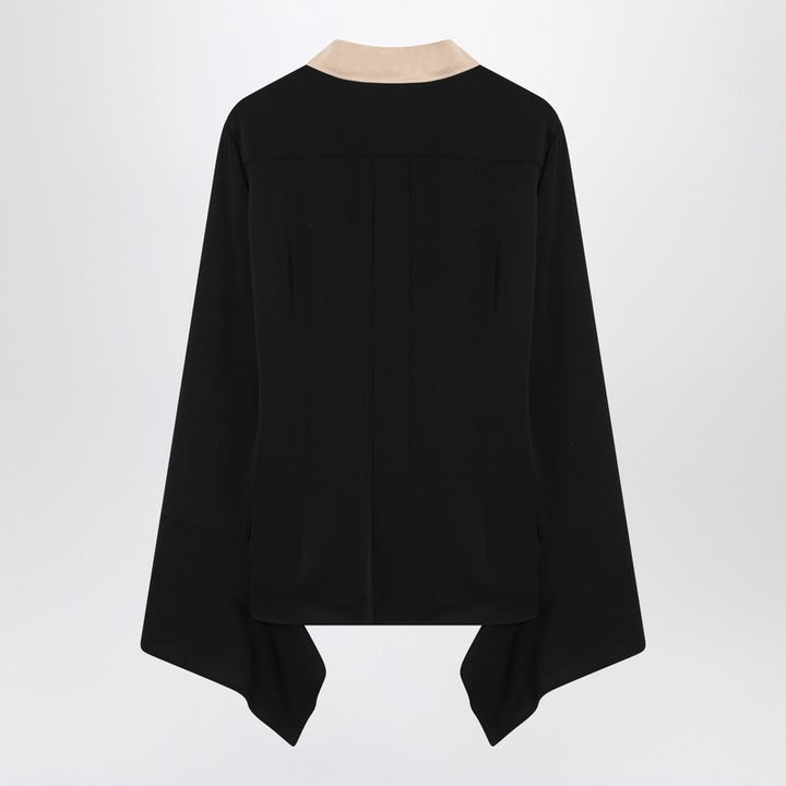Max Mara silk colour-block shirt