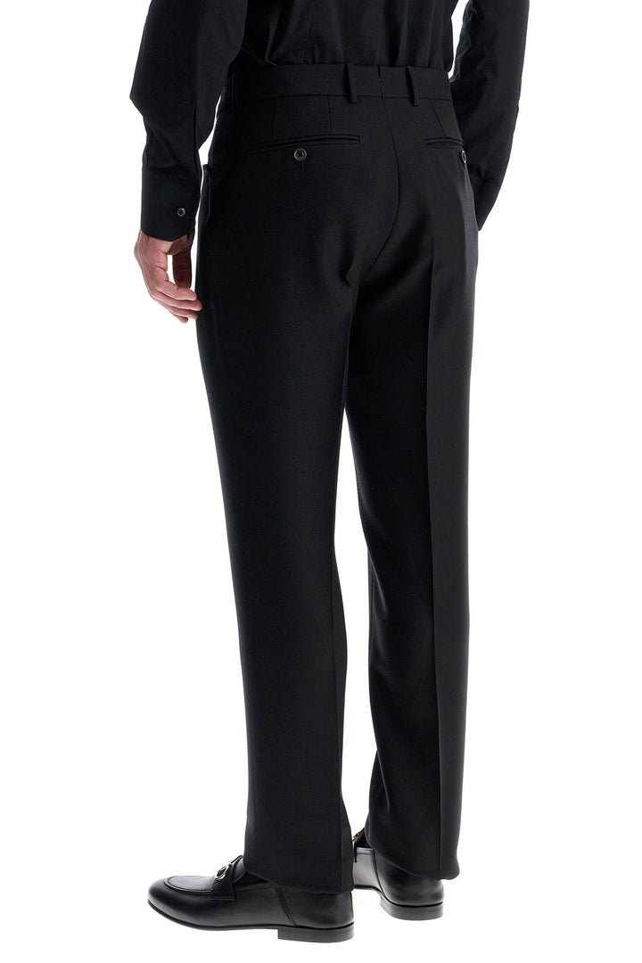 Tom Ford black wool and silk trousers