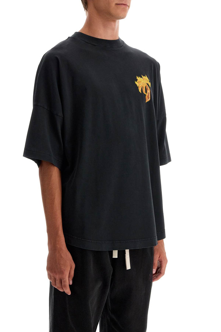 Palm Angels burning palm oversized t-shirt