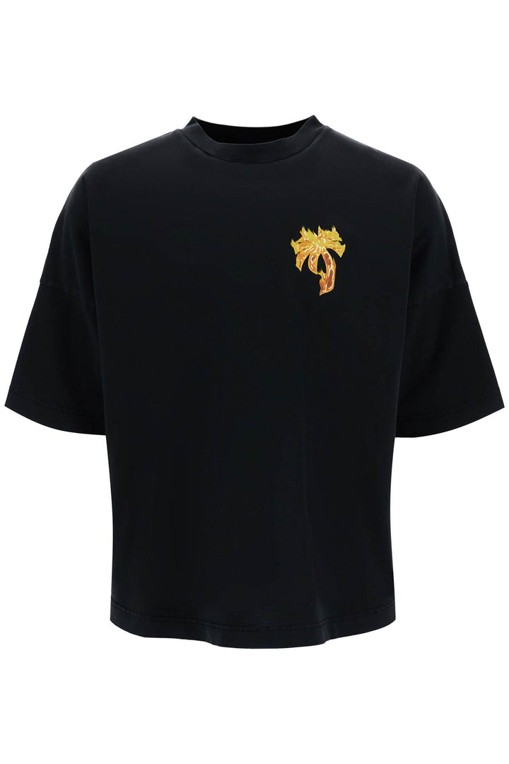 Palm Angels burning palm oversized t-shirt