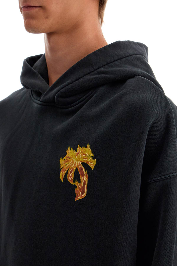 Palm Angels burning palm oversized hoodie