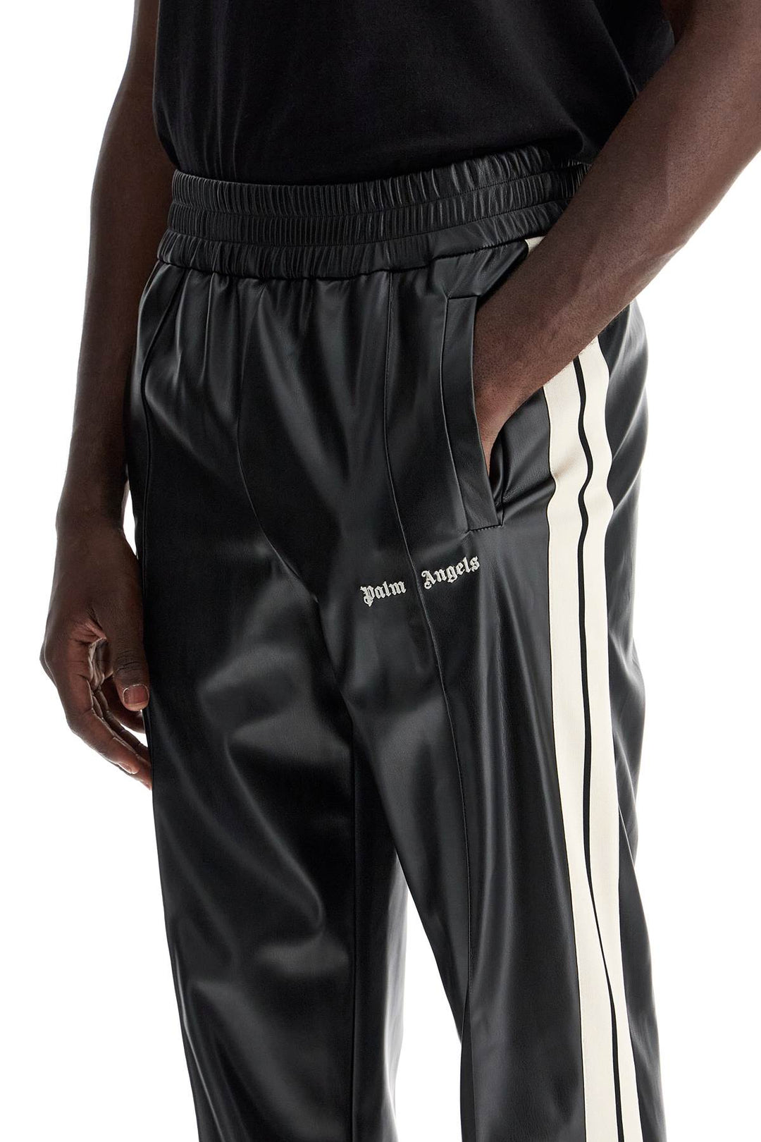 Palm Angels faux leather joggers