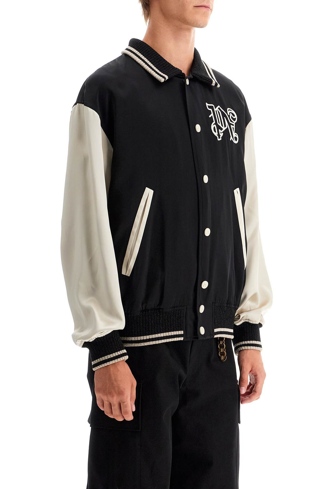 Palm Angels satin varsity jacket