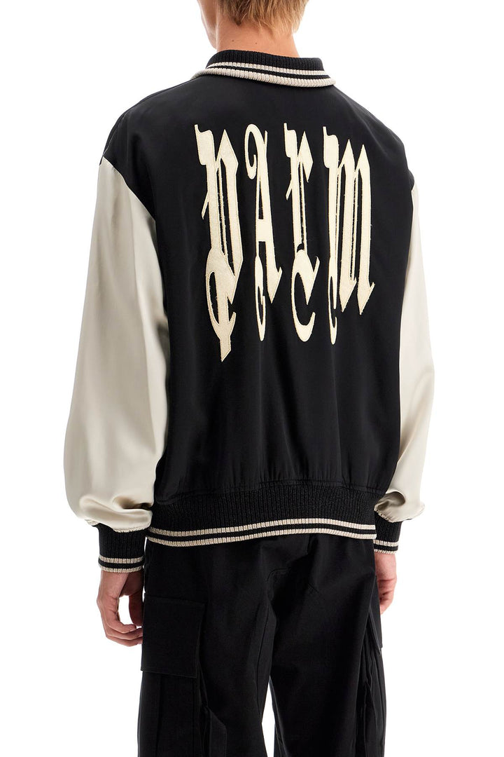 Palm Angels satin varsity jacket