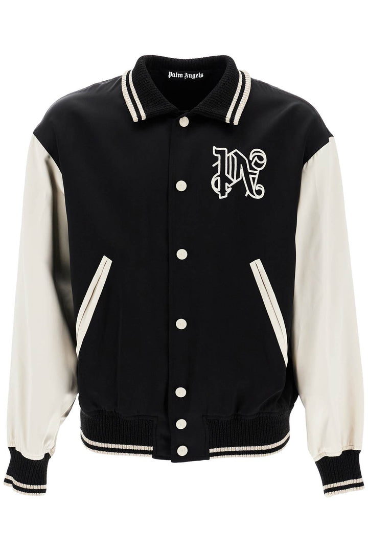 Palm Angels satin varsity jacket