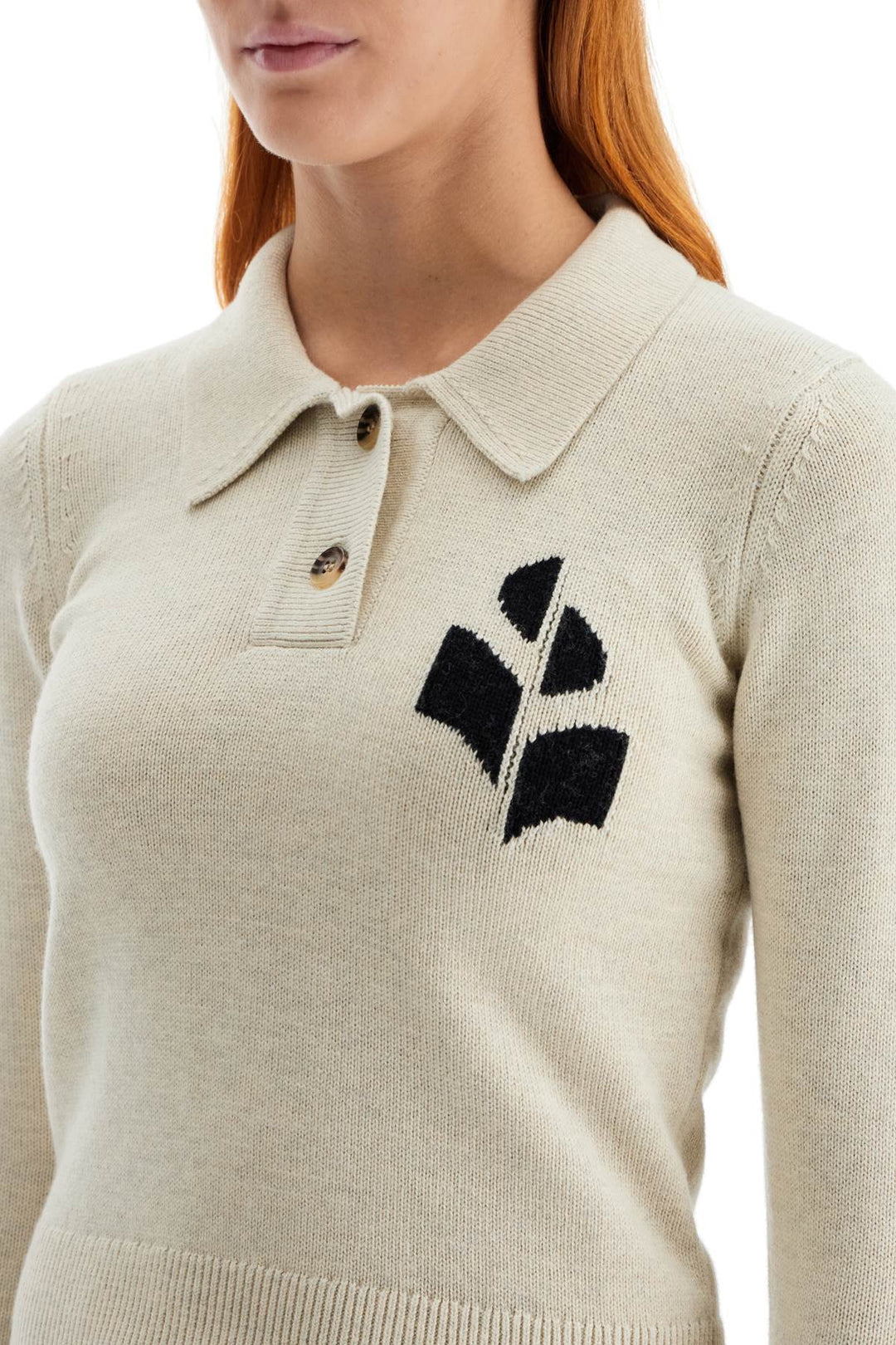 Isabel Marant Etoile cotton and wool nola polo pullover