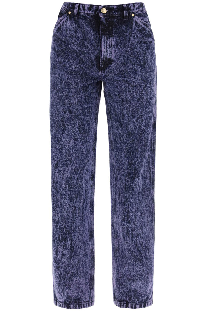 Marni loose marbleized denim jeans in