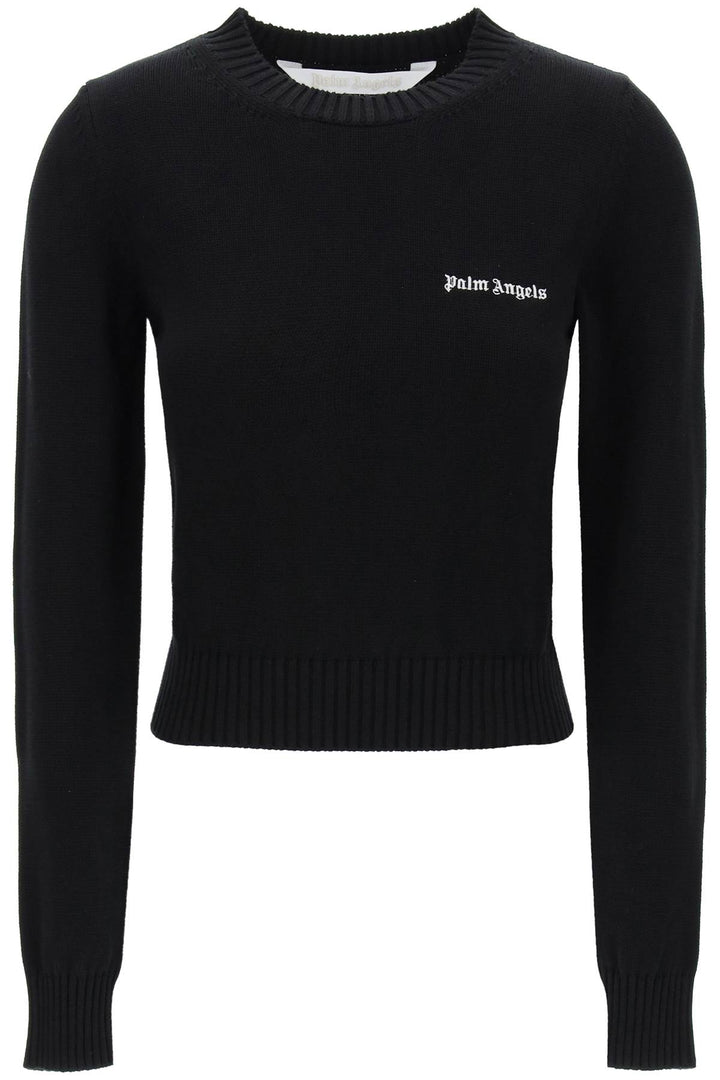 Palm Angels cropped pullover with embroidered logo