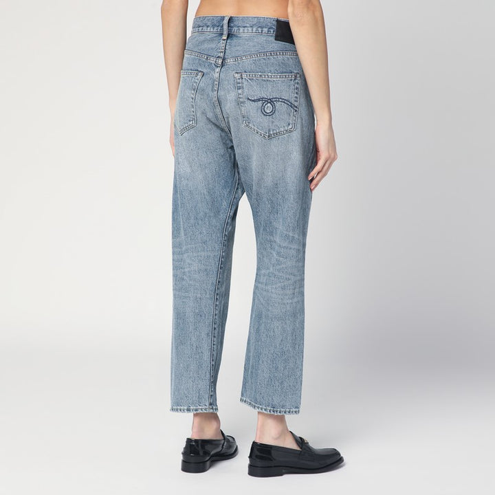 R13 Faded crossover jeans