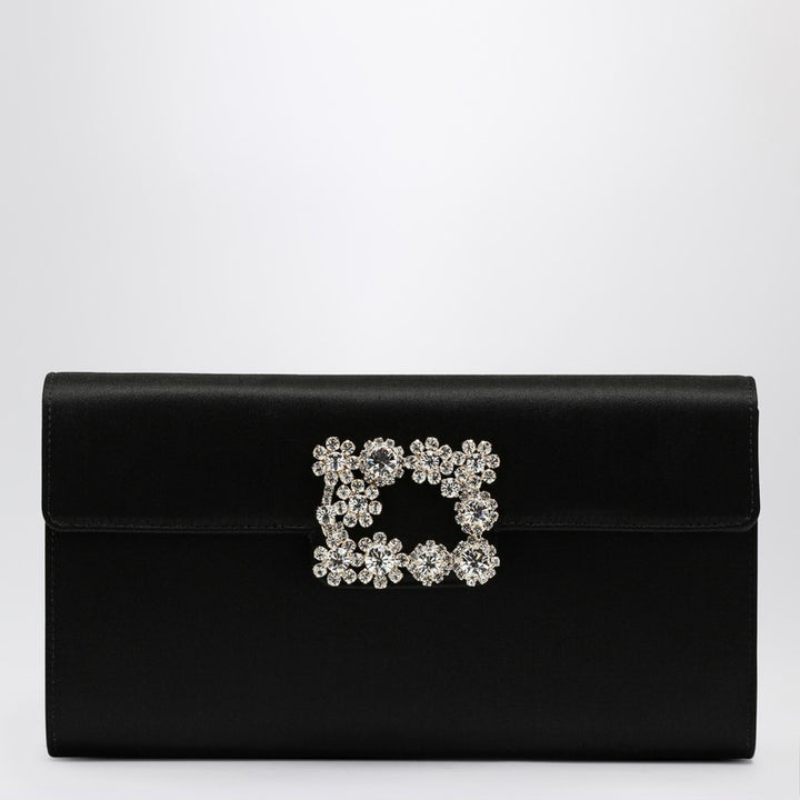 ROGER VIVIER satin clutch bag with buckle