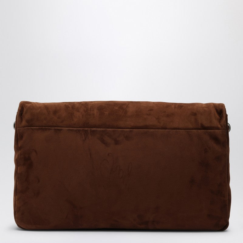 ROGER VIVIER suede Viv Choc leather shoulder bag