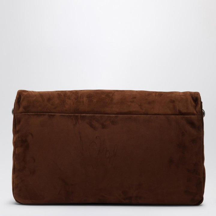 ROGER VIVIER suede Viv Choc leather shoulder bag