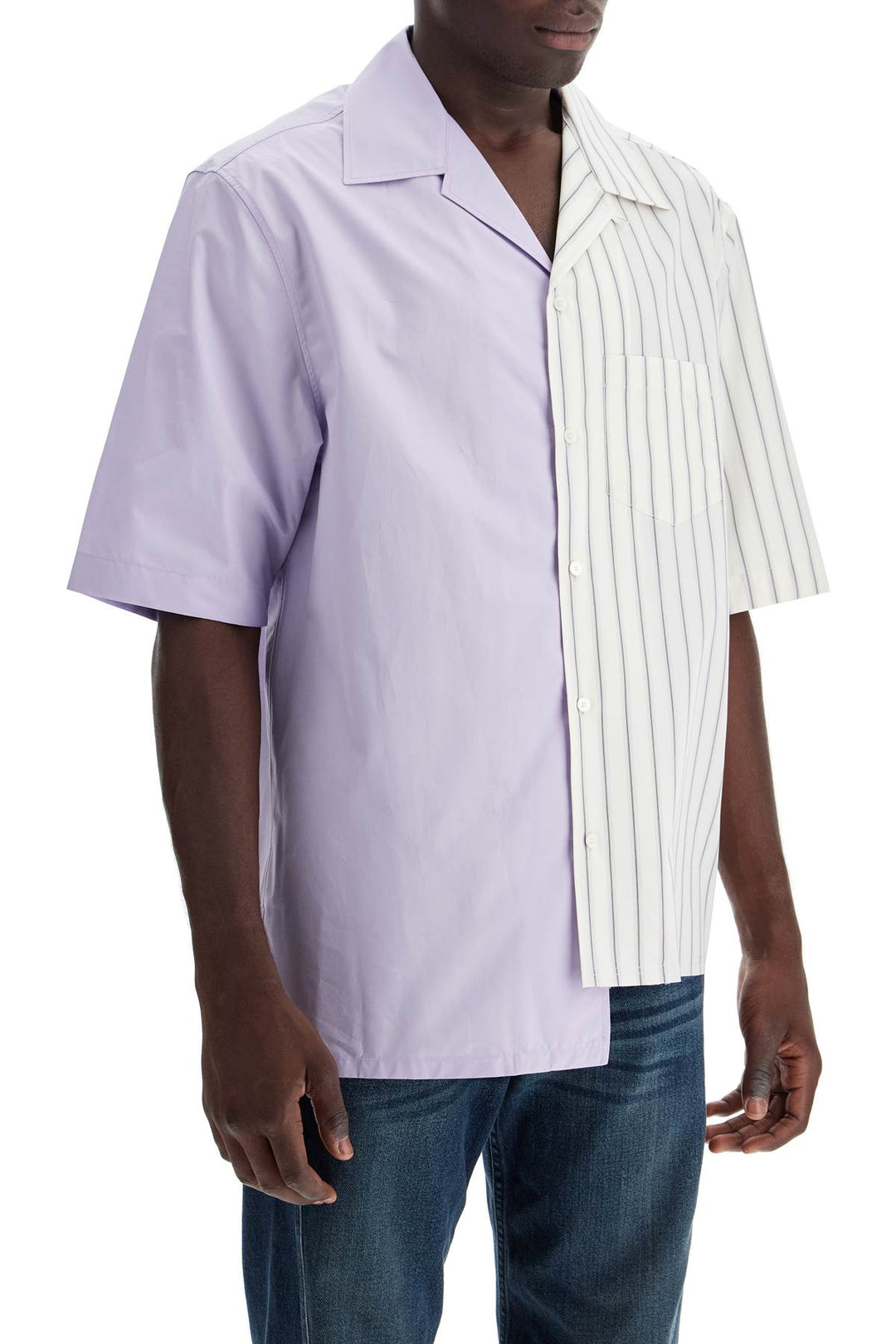 Lanvin asymmetric bowling shirt