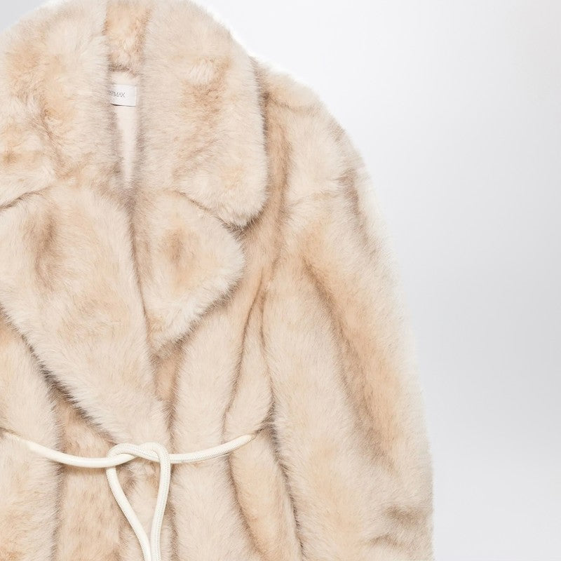 Sportmax faux fur coat with belt