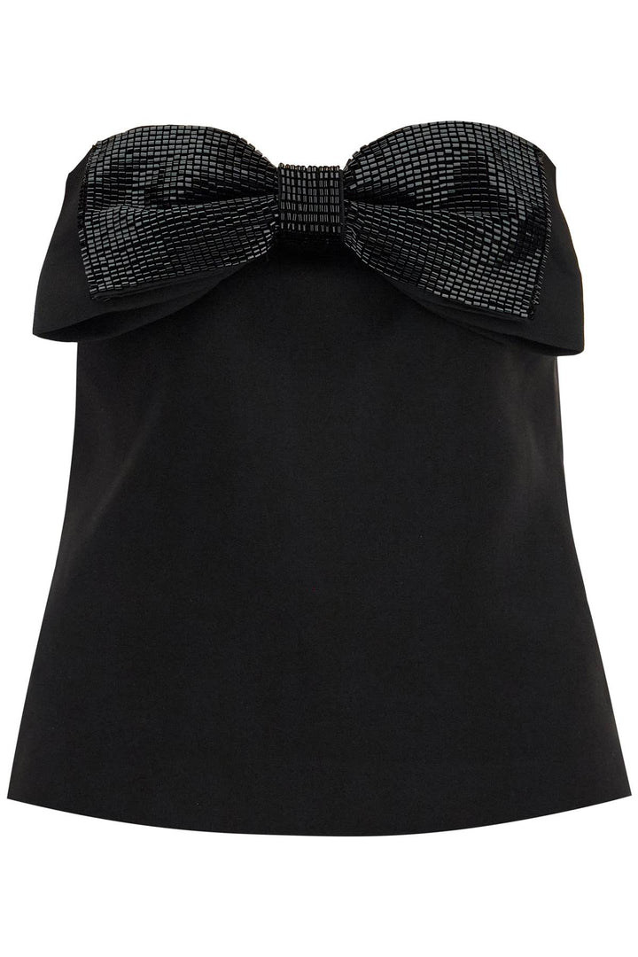 Self Portrait strapless top with bow