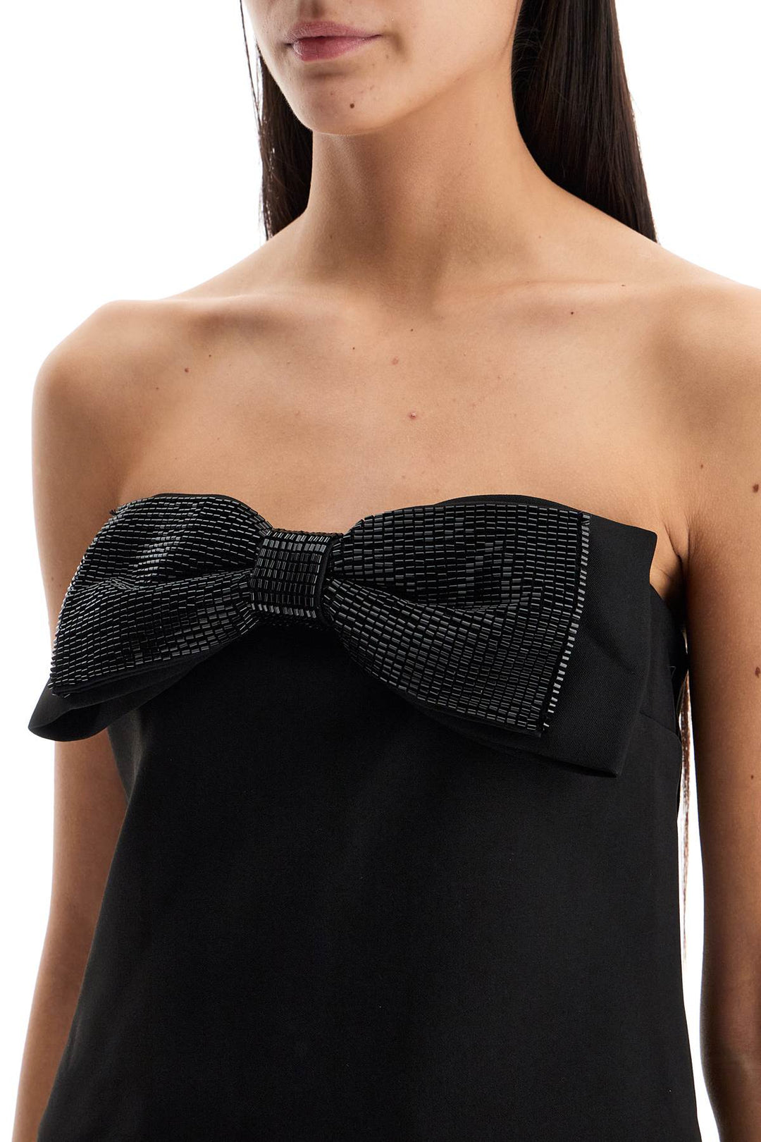 Self Portrait strapless top with bow