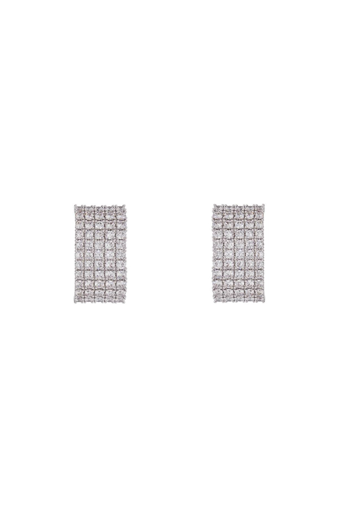 Self Portrait rectangular chain earrings