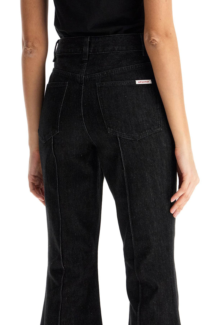 Self Portrait High-Waisted Flare Jeans