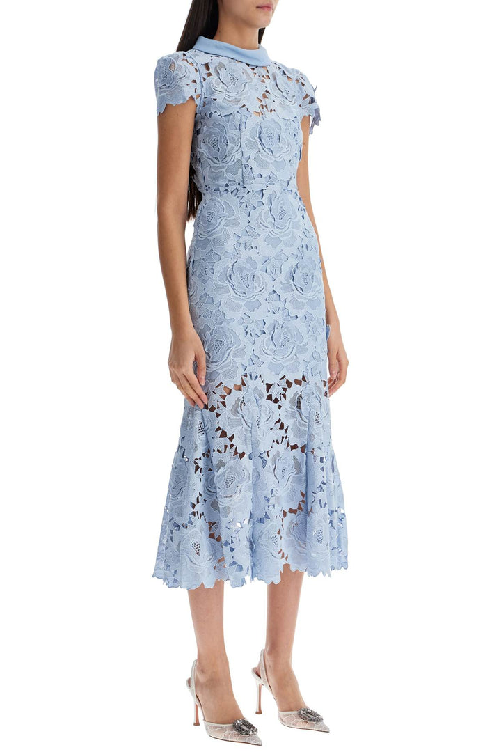 Self Portrait floral lace midi dress