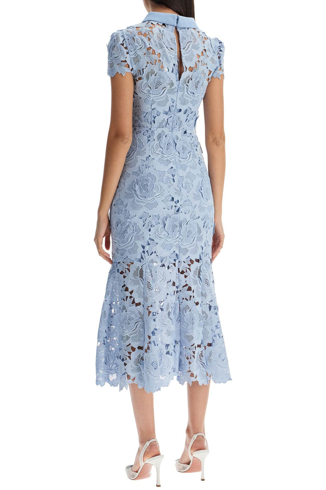 Self Portrait floral lace midi dress