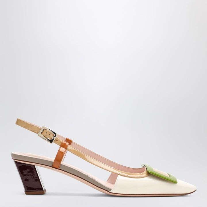 ROGER VIVIER Belle Vivier patent leather slingbacks