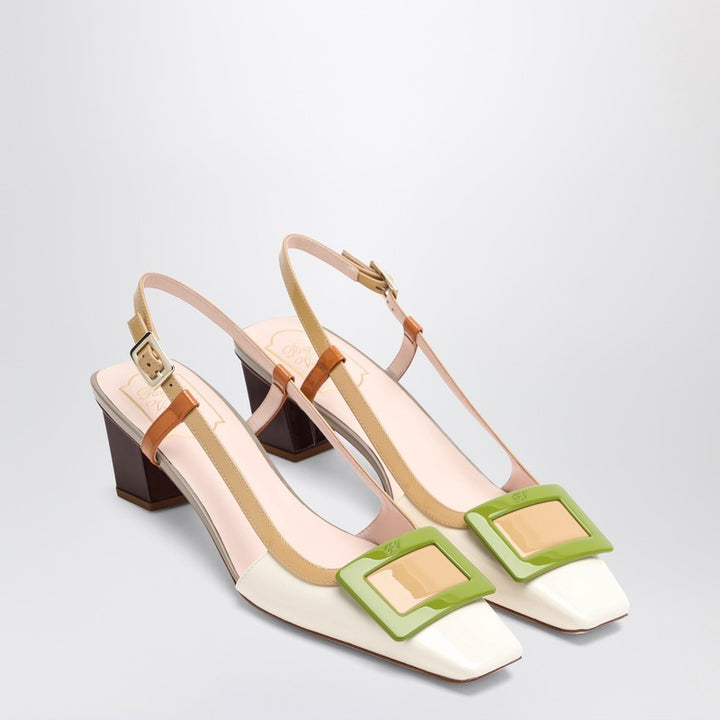 ROGER VIVIER Belle Vivier patent leather slingbacks