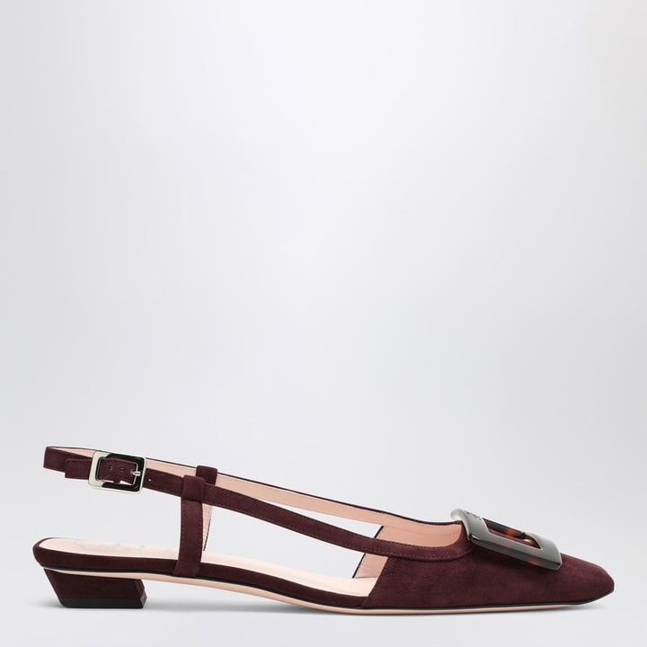 ROGER VIVIER Belle Vivier suede flat slingbacks