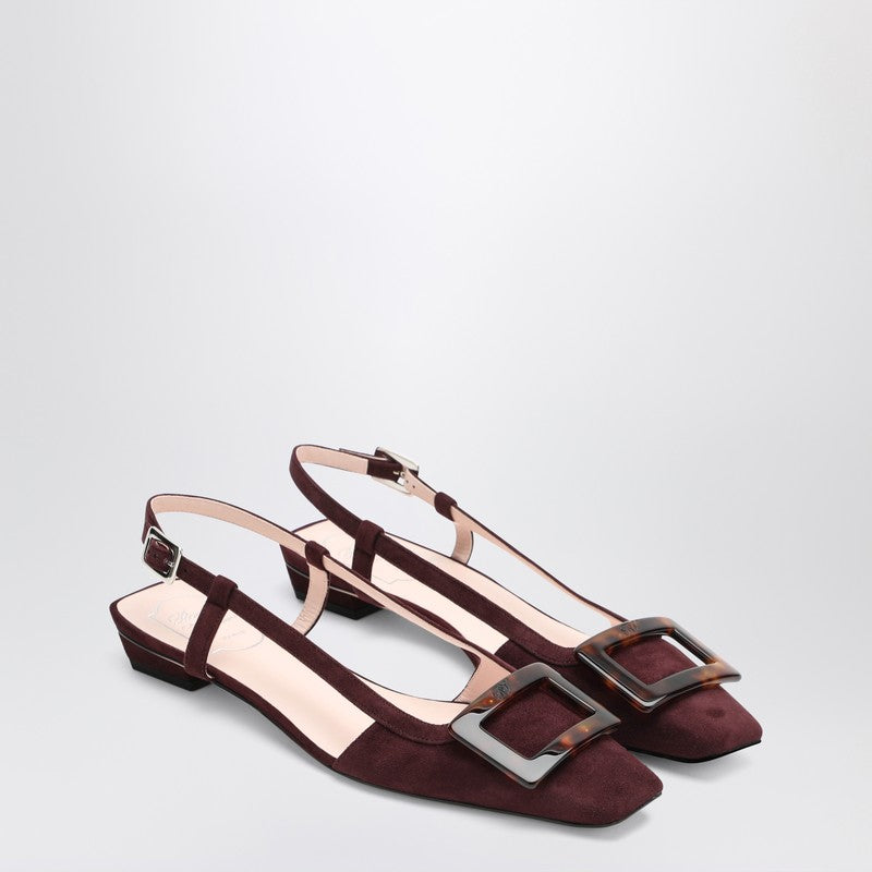 ROGER VIVIER Belle Vivier suede flat slingbacks