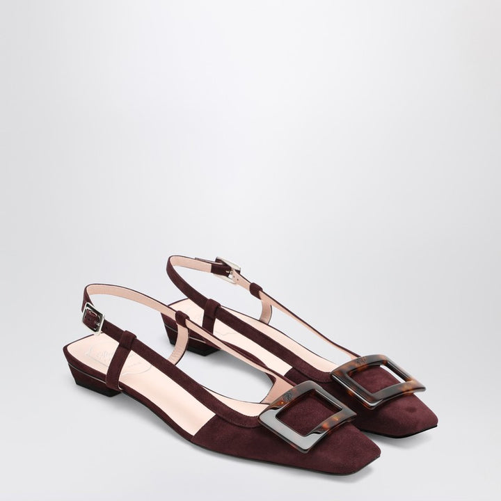 ROGER VIVIER Belle Vivier suede flat slingbacks