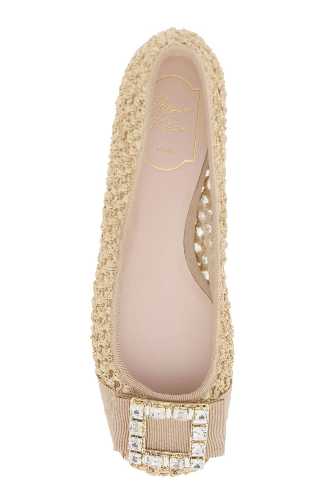 Roger Vivier tres vivier ballerinas in rafia