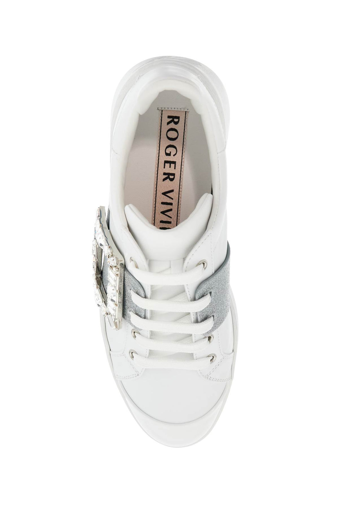 Roger Vivier viv skate sneakers with rhinestone buckle