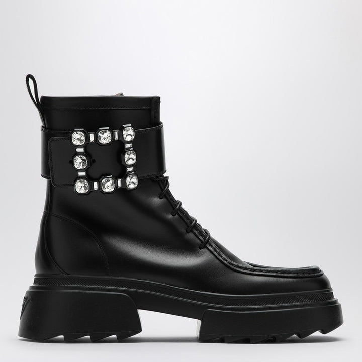 ROGER VIVIER leather lace-up boots