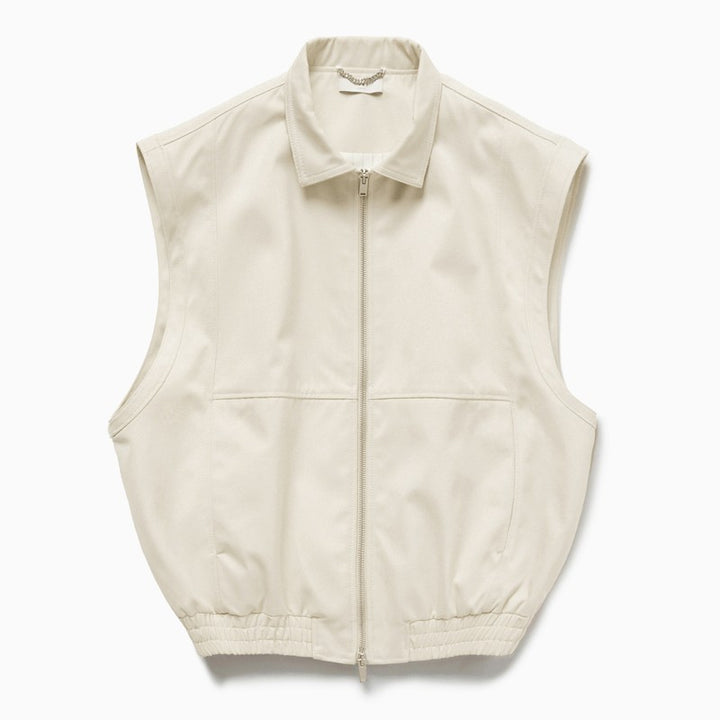 1989 STUDIO gabardine zip up vest