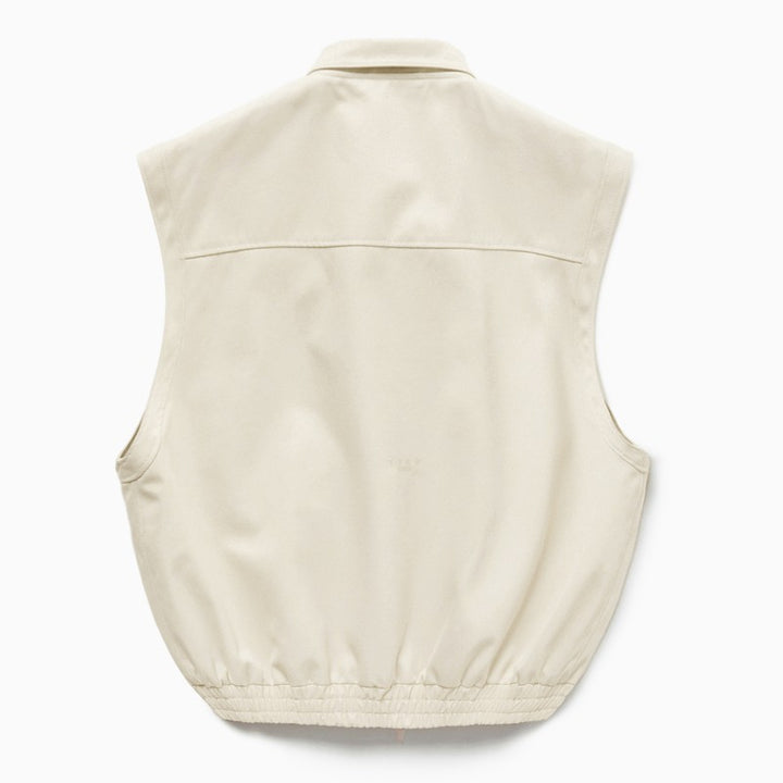 1989 STUDIO gabardine zip up vest