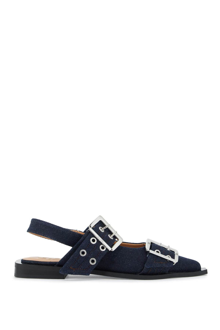 Ganni Buckle slingback flats