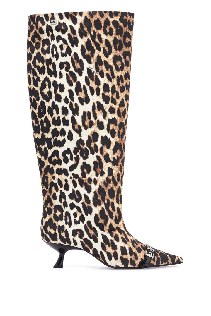 Ganni animal print boots