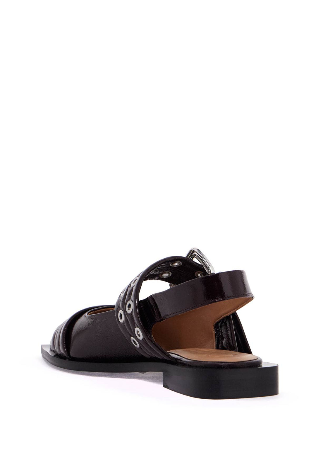 Ganni buckle slingback flats