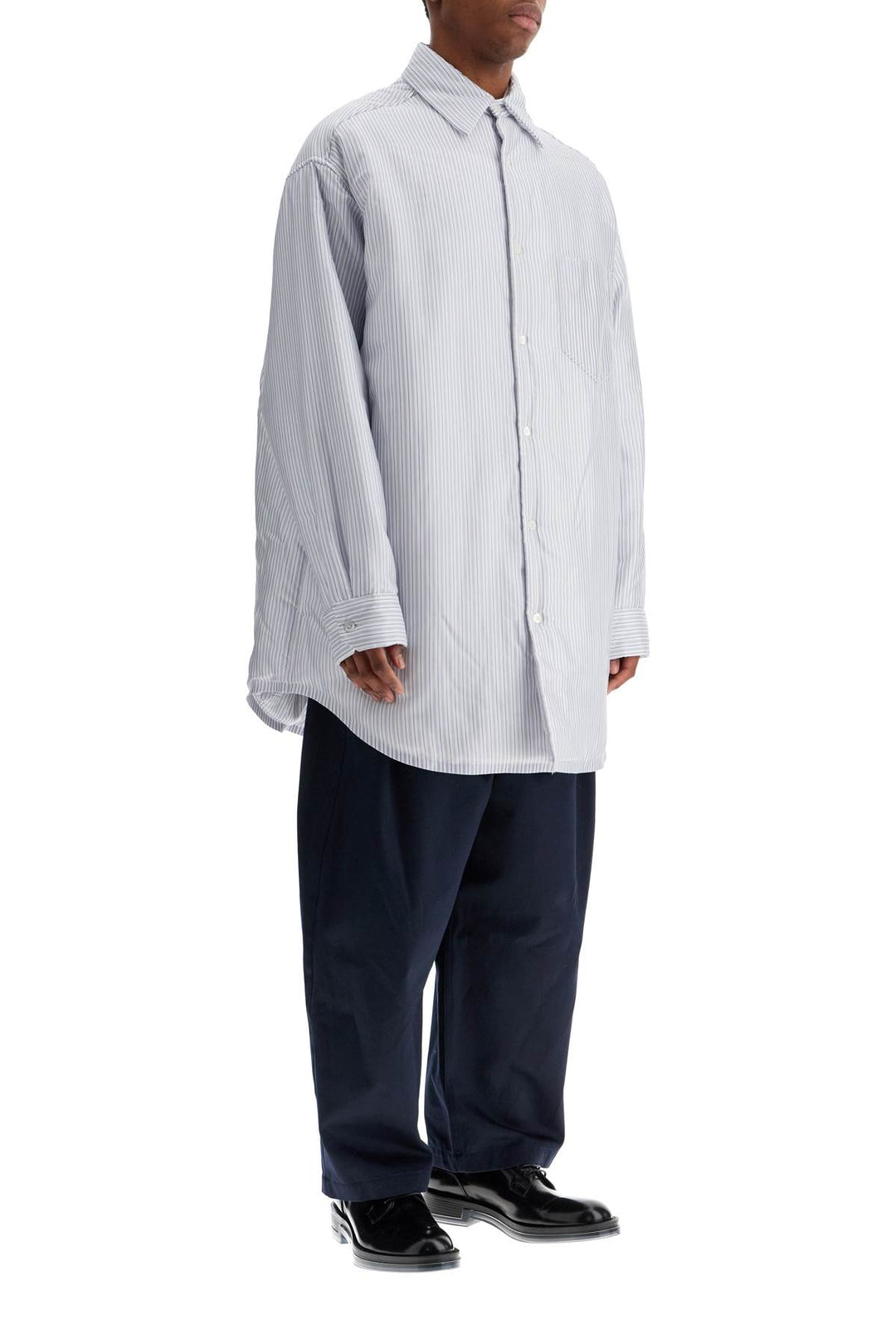 Maison Margiela striped padded overshirt