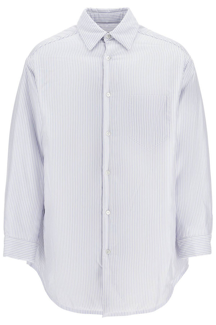 Maison Margiela striped padded overshirt