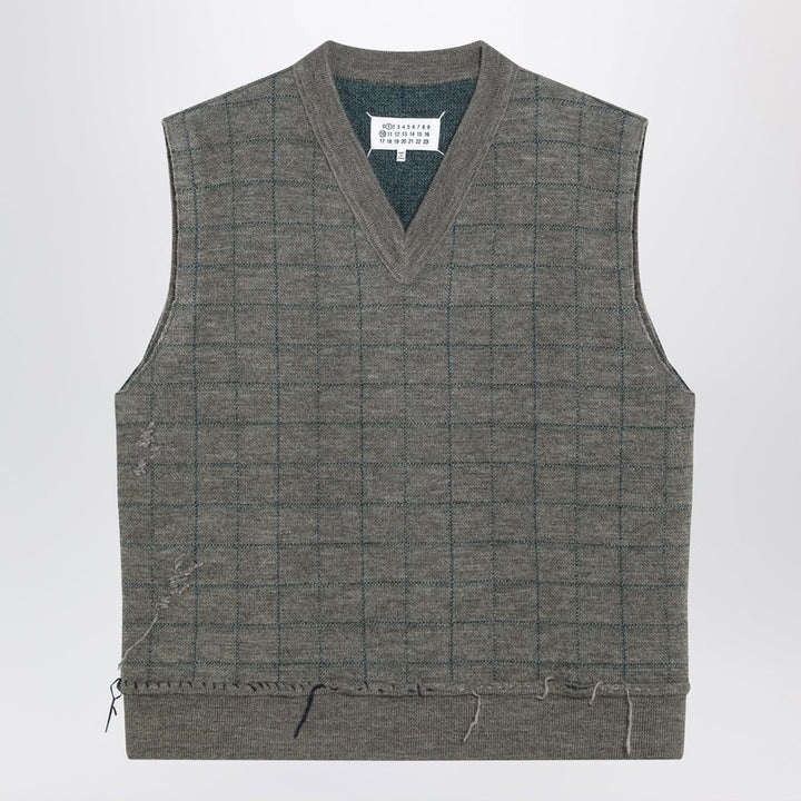 Maison Margiela checked wool gilet