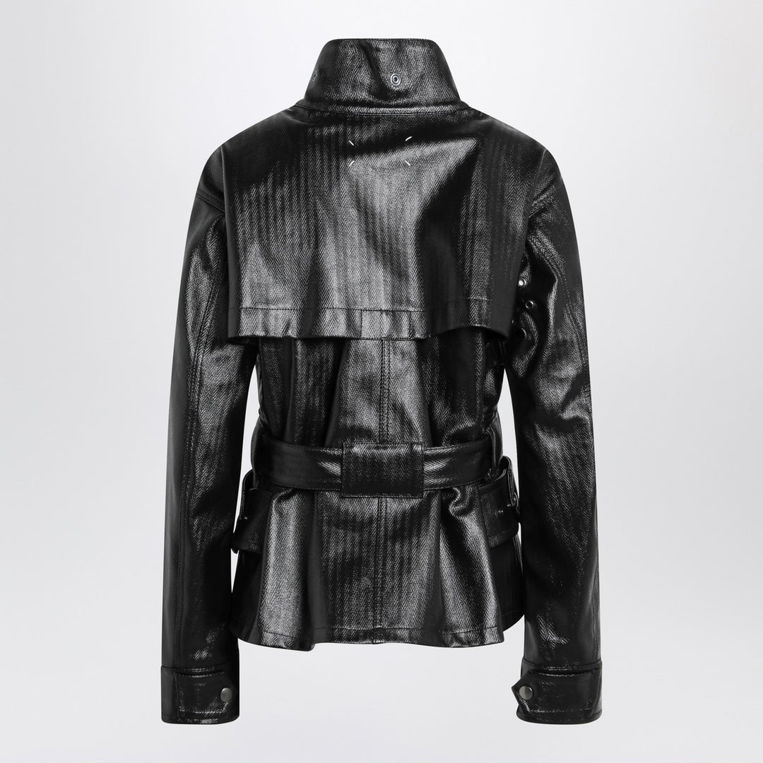 Maison Margiela laminated belted jacket