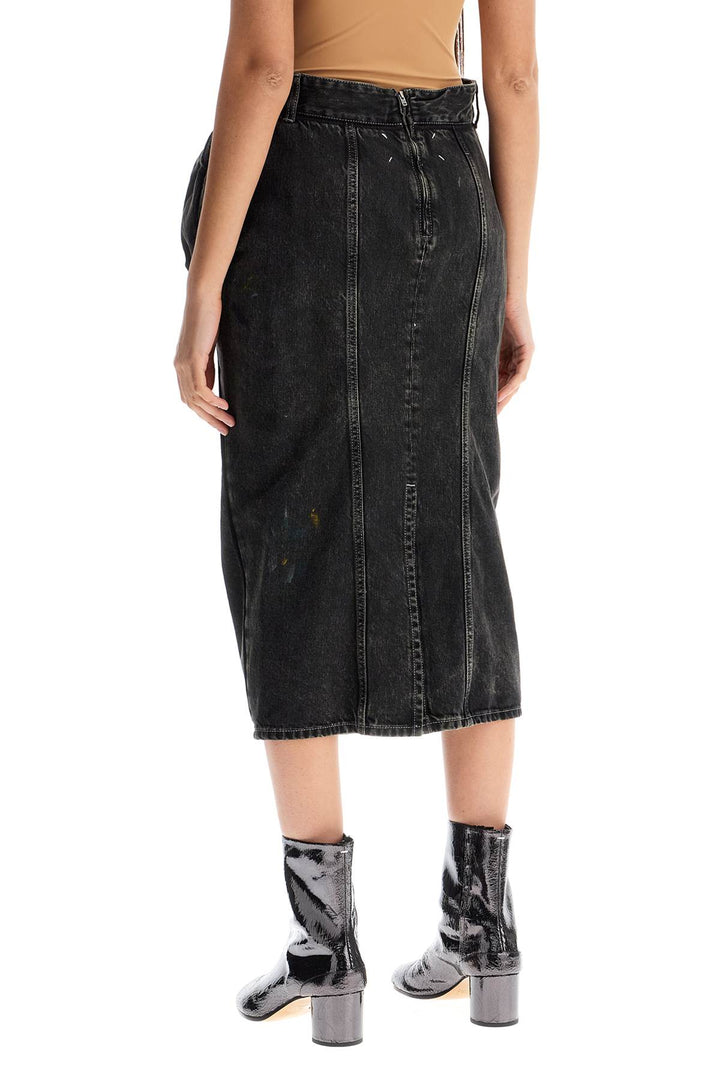 Maison Margiela denim skirt with pleats